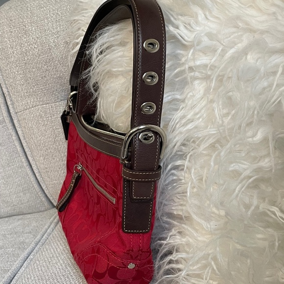 Vintage Red Coach Bag - Picture 1 of 10